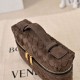 Replica di alta qualità Borse Beauty case Bottega Veneta trucco scamosciata caffè Imitazione