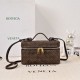 Replica di alta qualità Borse Beauty case Bottega Veneta trucco scamosciata caffè Imitazione
