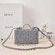 Replica di alta qualità Borse Beauty case Bottega Veneta trucco scamosciata Grigio Imitazione