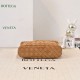 Replica di alta qualità Borse Beauty case Bottega Veneta trucco scamosciata Marrone Imitazione