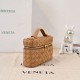 Replica di alta qualità Borse Beauty case Bottega Veneta trucco scamosciata Marrone Imitazione