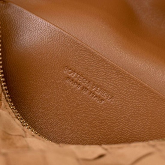 Replica di alta qualità Borse Beauty case Bottega Veneta trucco scamosciata Marrone Imitazione