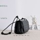 Replica di alta qualità Borsa a tracolla Notturno Intrecciato Bottega Veneta Nero Imitazione