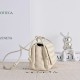 Replica di alta qualità Borsa a tracolla Notturno Intrecciato Bottega Veneta Bianco Imitazione