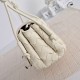 Replica di alta qualità Borsa a tracolla Notturno Intrecciato Bottega Veneta Bianco Imitazione