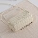 Replica di alta qualità Borsa a tracolla Notturno Intrecciato Bottega Veneta Bianco Imitazione