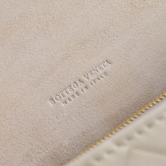 Replica di alta qualità Borsa a tracolla Notturno Intrecciato Bottega Veneta Bianco Imitazione