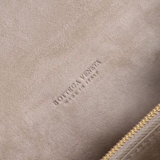 Replica di alta qualità Borsa a tracolla Notturno Intrecciato Bottega Veneta Beige Imitazione