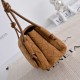 Replica di alta qualità Borsa a tracolla Notturno Intrecciato Bottega Veneta Marrone scamosciato Imitazione