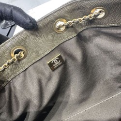Replica di alta qualità Borsa a tracolla Chanel AS5293 con coulisse Verde Imitazione