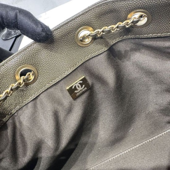 Replica di alta qualità Borsa a tracolla Chanel AS5293 con coulisse Verde Imitazione