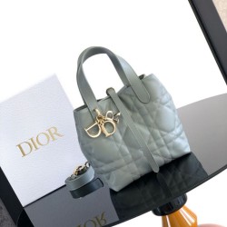 Replica di alta qualità Borsa Tote verticale piccolo Dior Toujours Blu Imitazione