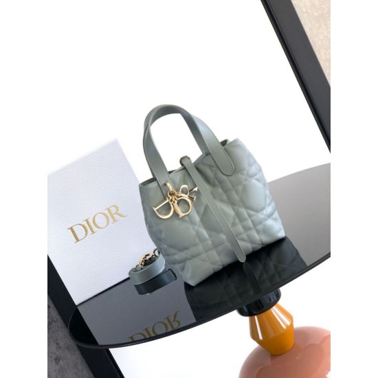 Replica di alta qualità Borsa Tote verticale piccolo Dior Toujours Blu Imitazione