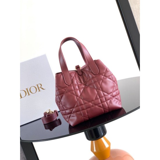 Replica di alta qualità Borsa Tote verticale piccolo Dior Toujours Rosso Imitazione
