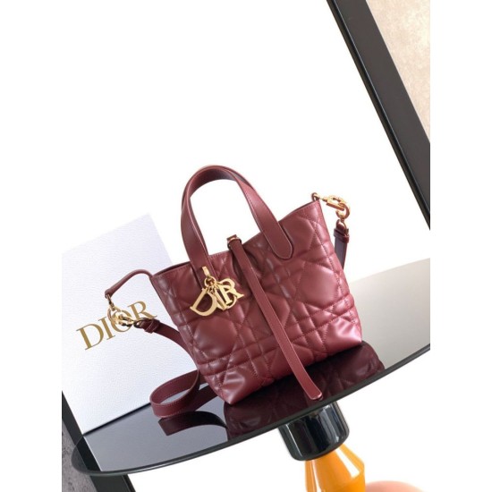 Replica di alta qualità Borsa Tote verticale piccolo Dior Toujours Rosso Imitazione