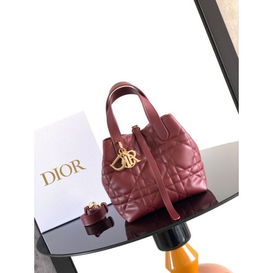 Replica di alta qualità Borsa Tote verticale piccolo Dior Toujours Rosso Imitazione