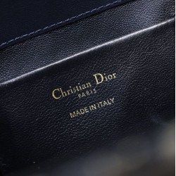 Replica di alta qualità Borsa Dior Denim Jacquard Oblique piccolo Toujours Blu Imitazione