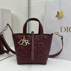 Replica di alta qualità Borsa Tote verticale piccolo Dior Toujours Borgogna Imitazione