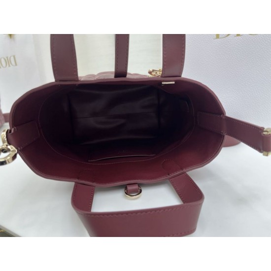 Replica di alta qualità Borsa Tote verticale piccolo Dior Toujours Borgogna Imitazione