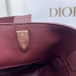 Replica di alta qualità Borsa Tote verticale piccolo Dior Toujours Borgogna Imitazione