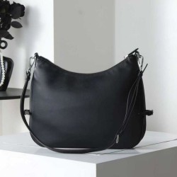 Replica di alta qualità Borsa a tracolla grande Prada Fold 1BC288 Nera/Marrone Imitazione