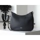 Replica di alta qualità Borsa a tracolla grande Prada Fold 1BC288 Nera/Marrone Imitazione
