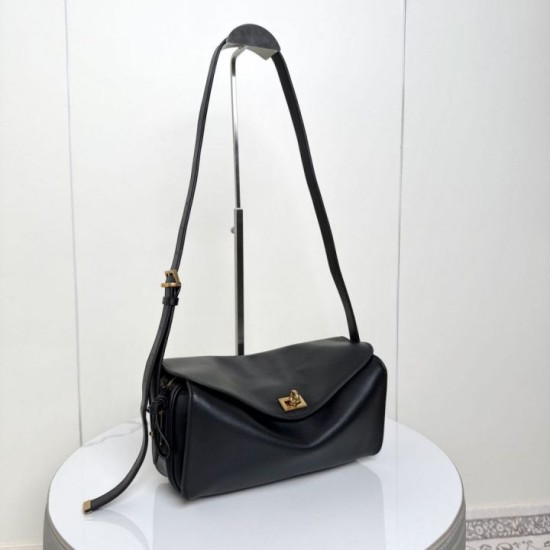 Replica di alta qualità Borsa a tracolla media Balenciaga Le 7 Nero Imitazione
