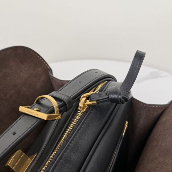 Replica di alta qualità Borsa a tracolla media Balenciaga Le 7 Nero Imitazione