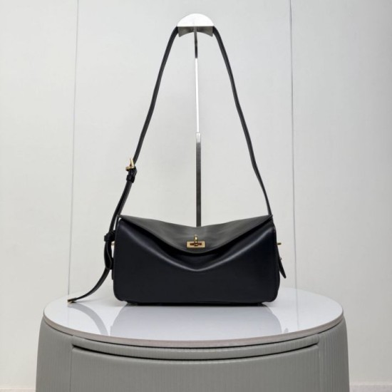 Replica di alta qualità Borsa a tracolla media Balenciaga Le 7 Nero Imitazione