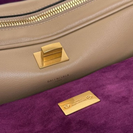 Replica di alta qualità Borsa a tracolla media Balenciaga Le 7 albicocca Imitazione