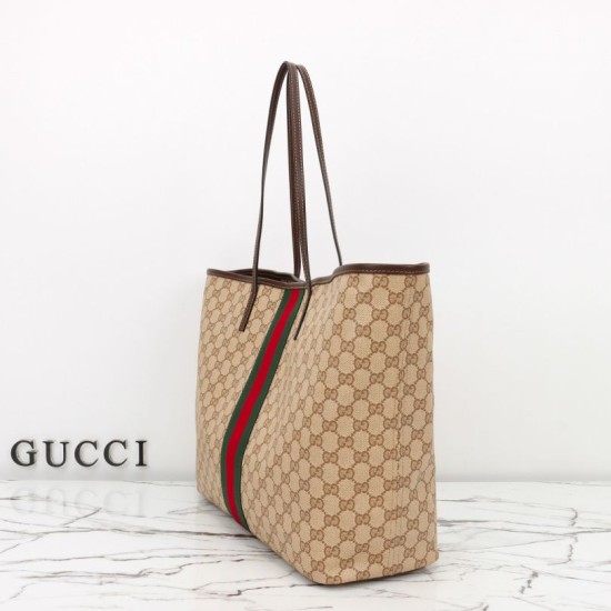 Replica AAA Borsa tote grande Gucci 874745 Tribeca Tela rivestita GG marrone Falsa Online Replica Perfetta Borsa tote grande Gucci 874745 Tribeca Tela rivestita GG marrone Imitazione