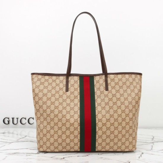 Replica AAA Borsa tote grande Gucci 874745 Tribeca Tela rivestita GG marrone Falsa Online Replica Perfetta Borsa tote grande Gucci 874745 Tribeca Tela rivestita GG marrone Imitazione