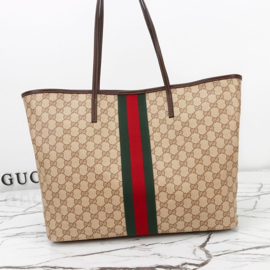 Replica AAA Borsa tote grande Gucci 874745 Tribeca Tela rivestita GG marrone Falsa Online Replica Perfetta Borsa tote grande Gucci 874745 Tribeca Tela rivestita GG marrone Imitazione