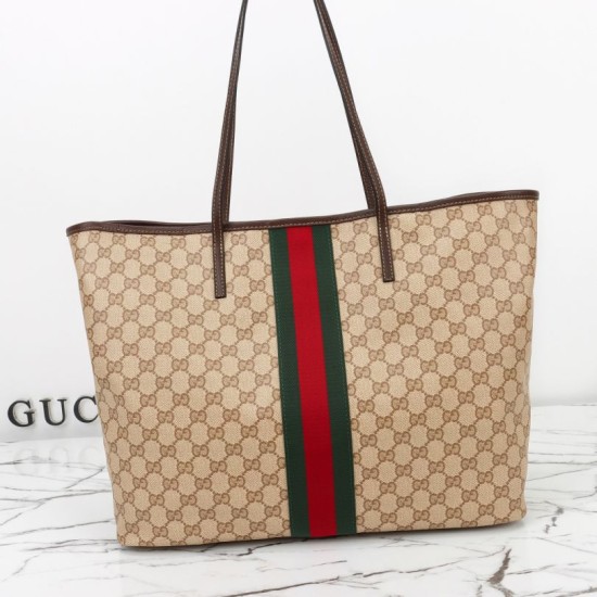 Replica AAA Borsa tote grande Gucci 874745 Tribeca Tela rivestita GG marrone Falsa Online Replica Perfetta Borsa tote grande Gucci 874745 Tribeca Tela rivestita GG marrone Imitazione