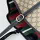 Replica Perfetta Borsa tote grande Gucci 815213 emblema GG e manici superiori Nero Imitazione