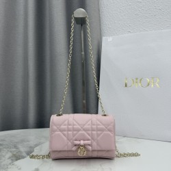 Replica Perfetta Borsa Dior My Tender Dior Top Handle Mini Chain Bag Rosa Imitazione