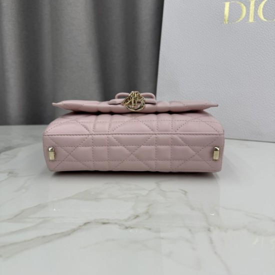 Replica Perfetta Borsa Dior My Tender Dior Top Handle Mini Chain Bag Rosa Imitazione