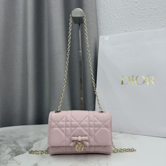Replica Perfetta Borsa Dior My Tender Dior Top Handle Mini Chain Bag Rosa Imitazione