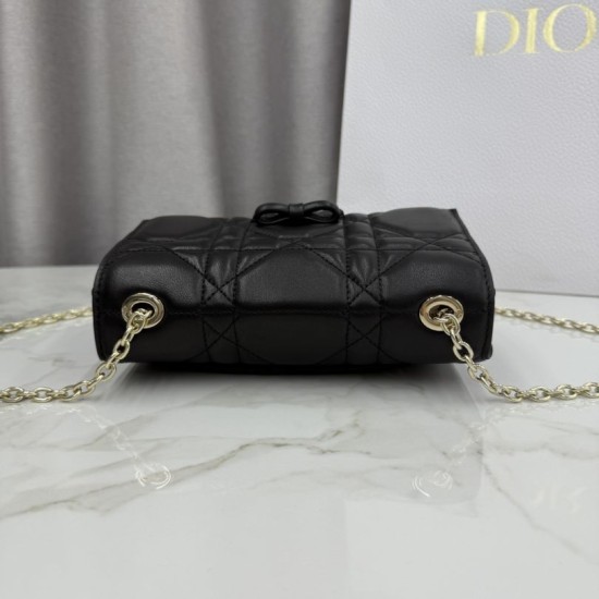 Replica AAA Borsa Dior My Tender Dior Top Handle Mini Chain Bag nera Falsa Online Replica Perfetta Borsa Dior My Tender Dior Top Handle Mini Chain Bag nera Imitazione