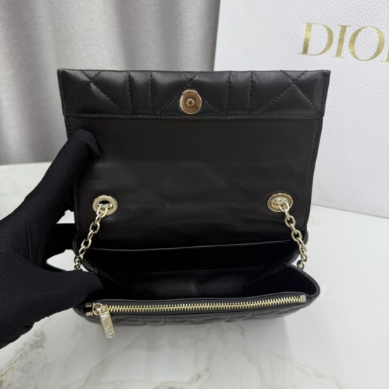 Replica AAA Borsa Dior My Tender Dior Top Handle Mini Chain Bag nera Falsa Online Replica Perfetta Borsa Dior My Tender Dior Top Handle Mini Chain Bag nera Imitazione