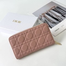 Replica Perfetta Portafoglio Dior My Dior con farfalle Rosa Imitazione