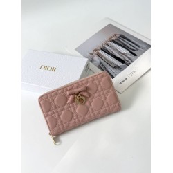 Replica Perfetta Portafoglio Dior My Dior con farfalle Rosa Imitazione