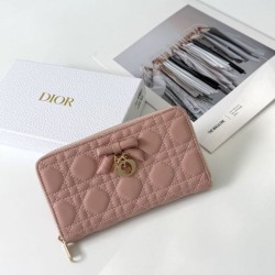 Replica Perfetta Portafoglio Dior My Dior con farfalle Rosa Imitazione
