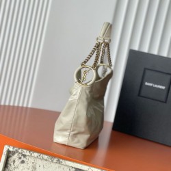 Replica Perfetta Borsa a tracolla YSL Saint Laurent Hortense beige cerata Imitazione
