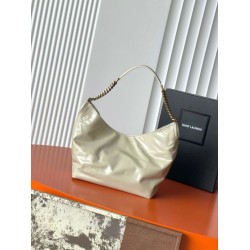 Replica Perfetta Borsa a tracolla YSL Saint Laurent Hortense beige cerata Imitazione