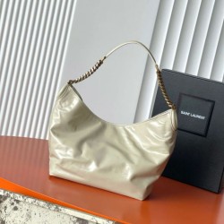Replica Perfetta Borsa a tracolla YSL Saint Laurent Hortense beige cerata Imitazione