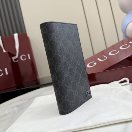 Replica Perfetta Portafoglio lungo Gucci 856563 GG Supreme nero Imitazione