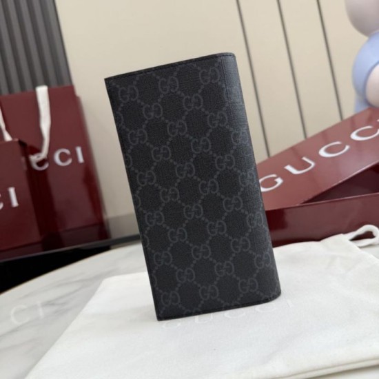 Replica Perfetta Portafoglio lungo Gucci 856563 GG Supreme nero Imitazione