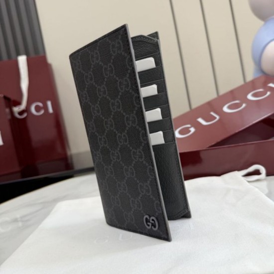 Replica Perfetta Portafoglio lungo Gucci 856563 GG Supreme nero Imitazione