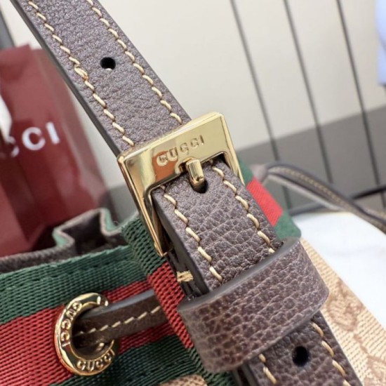 Replica Perfetta Borsa a secchiello Gucci 876060 con tracolla marrone Imitazione